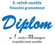 Vítězství v krajském kole Soutěže ve finanční gramotnosti