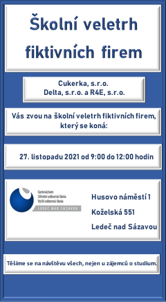Školní veletrh fiktivních firem
