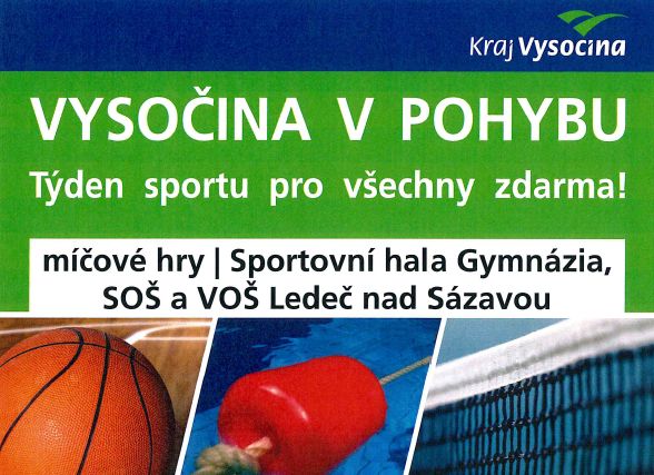 Týden sportu pro veřejnost zdarma